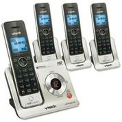 Telefones Sem Fio Expansível com identificador de Chamadas, 4 unidades, 110v, VTECH, Prateado