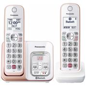 Telefone sem Fio com Link2Cell Bluetooth, Assistente de voz e Sistema Expansível, Panasonic, 2 Unidades