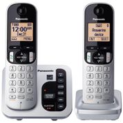 Telefone sem fio Expansível com Secretária Eletrônica e Identificador de Chamadas, 2 Aparelhos, Panasonic DECT 6.0