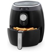 Fritadeira Elétrica AirFryer 3L com Temperatura Ajustável e Cesto Antiaderente, 110V 1200W, Dash, Preto