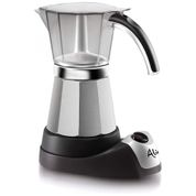 Máquina de Café Expresso estilo italiana, 6 xícaras, aço inoxidável, DELONGHI EMK6, Cinza