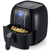 Fritadeira Elétrica AirFryer 3.2L de Capacidade e Painel de Controle Digital, 1400W, 110V, OVENTE FAD61302B, Preto