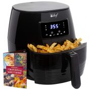 Fritadeira Elétrica 5.5L de Capacidade com Acessórios e Livro de Receitas, 1400W, 110v, DECO CHEF, Preto