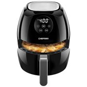 Fritadeira Elétrica Air Fryer com Controle Digital, 3.3L, Aço Inoxidável, 110V 1200W - CHEFMAN, Preto