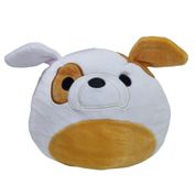 Cachorro Branco Pelúcia Fofinha De Apertar - AP Toys XZ-154