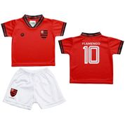 Conjunto Bebê Flamengo Uniforme Vermelho - Torcida Baby