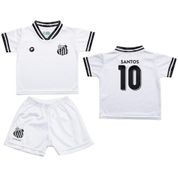 Conjunto Bebê Santos Uniforme Branco - Torcida Baby