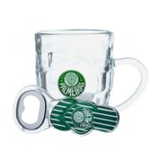 Caneca De Vidro Com Abridor Palmeiras 310ml