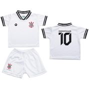 Conjunto Bebê Corinthians Uniforme Branco - Torcida Baby