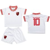 Conjunto Bebê Flamengo Uniforme Branco - Torcida Baby