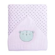 Toalhão De Banho Soft Premium Capuz Bordado Urso Papi