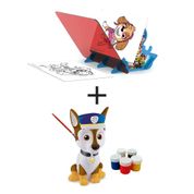 Combo Brinquedos Arts Kit desenho e Arts kit Pintura Patrulha Canina + 4 anos