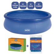 Kit Piscina Circular Inflável 3.400 L