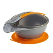 Prato com Ventosa e Colher - Clingo - Colors - Laranja