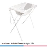 Banheira de Bebê Plástica Acqua Trio Galzerano Branca