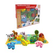 Blocos de Madeira Animais da Fazenda -  Brinquedo Educativo