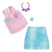 Rouas Da Barbie Fashionista Original Malibu Com Saia Azu