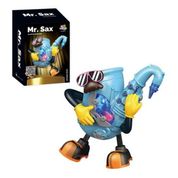 Boneco Bonequinho Robo Saxofone Mr. Sax Dancarino Com Luz