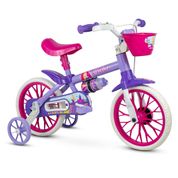 Bicicleta Infantil Aro 12 Com Rodinhas Violet - Nathor