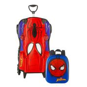 Kit Mochila com Rodinhas e Lancheira Homem Aranha Azul/vermelha 3800am23 - Diplomata