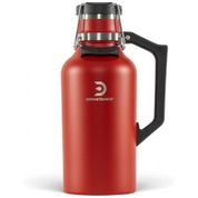 DrinkTanks Cooler Portátil para Garrafas de cerveja com Isolamento Duplo, Aço Inox, Vermelho