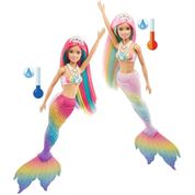 Boneca Barbie Fantasy Sereia Muda de Cor Mattel Rosa