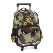 Mochila de Rodinhas Luxcel Up4You Dinossauro Marrom