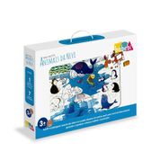 Quebra Cabeça Tátil Infantil Animais da Neve Babebi - 6095