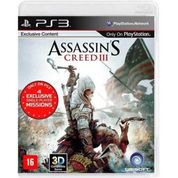 Assassins Creed III 3 - Jogo PS3 Usado