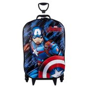 Mochila de Rodinhas 3D Capitão América Avengers Maxtoy Azul