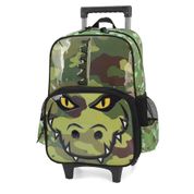 Mochila de Rodinhas Luxcel Up4You Dinossauro Verde