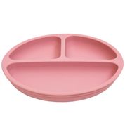 Prato Buba de Silicone Com Ventosa Rosa