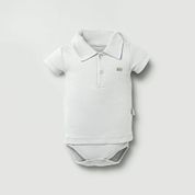 Body Curto Hug Com Gola Polo Branco