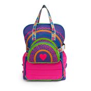 Mochila Com Pochete-Lancheira Mait ArcoIris Colorido