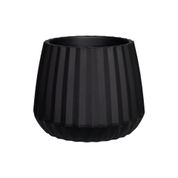 Vaso Cachepot Wave 37cm Preto