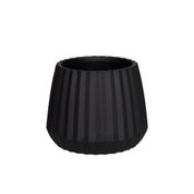 Vaso Cachepot Wave 25cm Preto