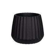 Vaso Cachepot Wave 31cm Preto