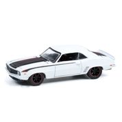 Miniatura Carro Chevrolet Camaro 1969 1/64 Branco Greenlight Gre39070