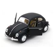 Miniatura Carro Volkswagen Fusca 1967 1/32 Preto Kinsmart KT5057DM