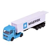 Miniatura Caminhão Man TGX Container 40 MAERSK 1/87 Azul Majorette 212057289