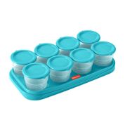 Potes para Congelar Papinha na Bandeja Prep & Fresh Azul Fisher Price - BB1080 BB1080