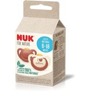 Kit 2 Chupetas Nuk For Nature Latex 6-18 meses - PA73462G