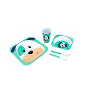 Kit Alimentação Bebê Turminha Animal 5 Peças Cachorro - Unik