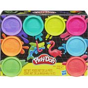 Massinha Play-Doh - Conjunto com 8 Potes Coloridos Neon E5063 - Hasbro