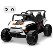 Carro Elétrico Infantil, Jeep UTV com Controle Remoto, Armazenamento de Brinquedos, Suspensão de Mola e Faróis de LED, 12V, GarveeLife, Branco