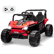 Carro Elétrico Infantil, Jeep UTV com Controle Remoto, Armazenamento de Brinquedos, Suspensão de Mola e Faróis de LED, 12V, GarveeLife, Vermelho