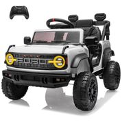 Carro Elétrico Infantil, Ford Bronco Raptor com Controle Remoto, 3 Velocidades, Suspensão nas 4 Rodas, Música via Bluetooth e Luzes LED, 12V, YOFE,