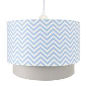 Lustre Tubular Duplo Chevron Azul