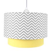 Lustre Tubular Duplo Chevron Cinza