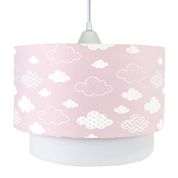 Lustre Tubular Duplo Nuvem Chevron Rosa